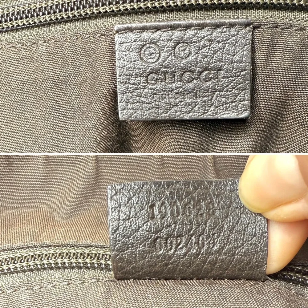 Authentic Gucci GG Crystal Messenger Bag brown monogram coated canvas unisex